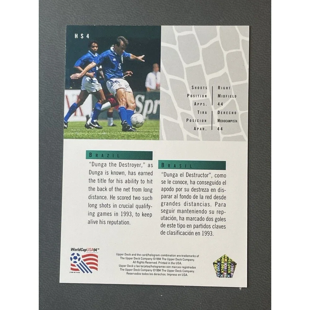 1994 Upper Deck World Cup English/Spanish Hot Shots Insert Set Baggio, Batistuta